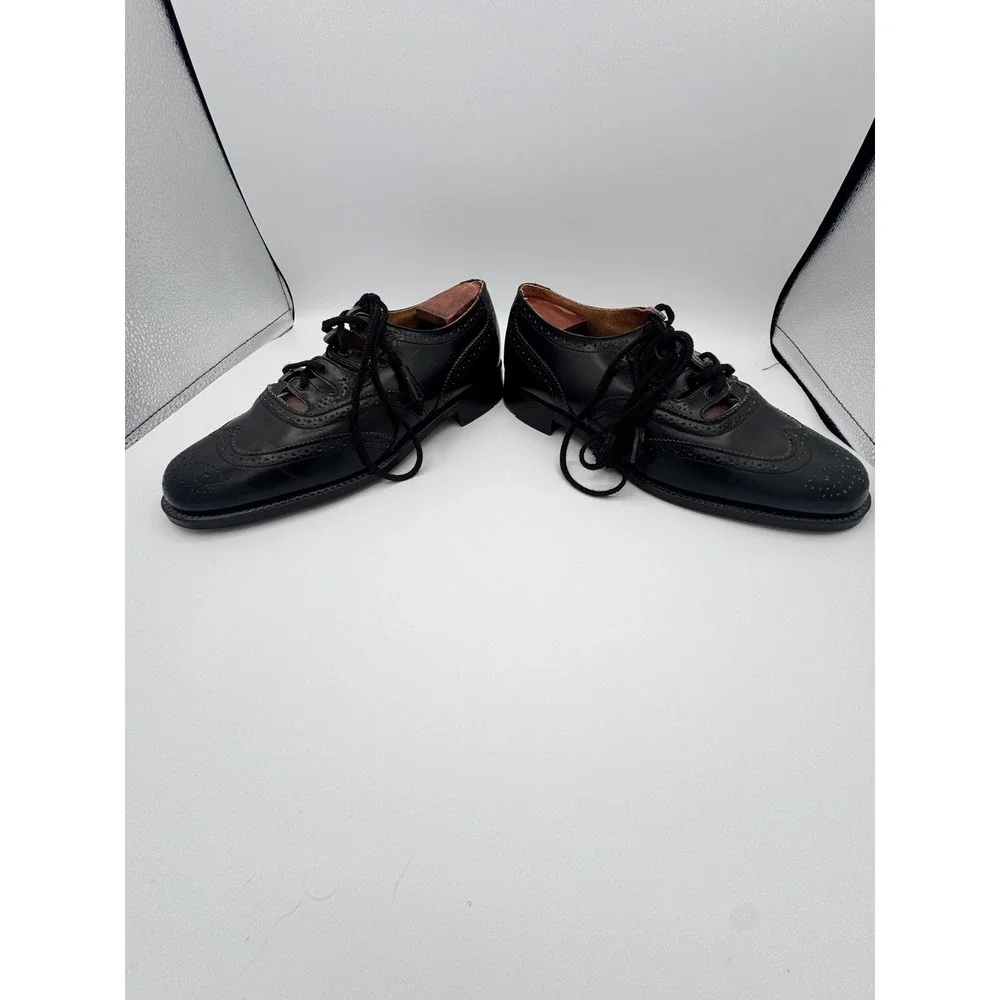 Desborough Shoe Envoy Men Black Leather Ghillie Brogues Made in Britain Tasseled